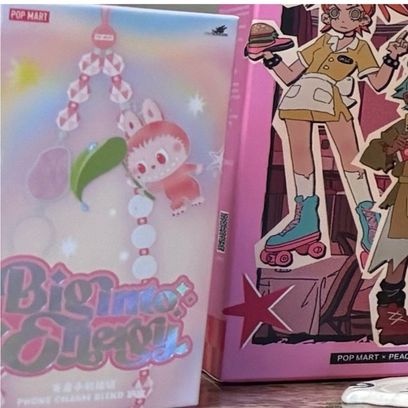 Popmart LABUBU Accessories - LABUBU Big Into Energy phone charm - Happiness